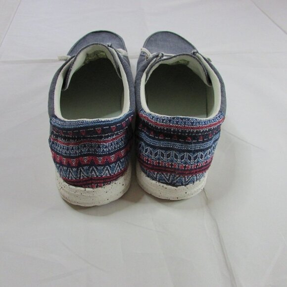 Roper Men's 8.5 Hang Loose Slip on Loafer Shoe - Navy Canvas - Picture 5 of 6